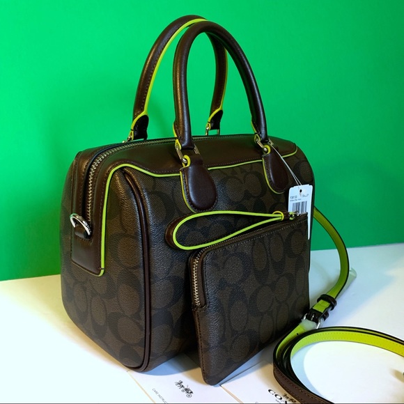 Coach Mini Bennett Leather Satchel / Wristlet Set - Picture 6 of 8